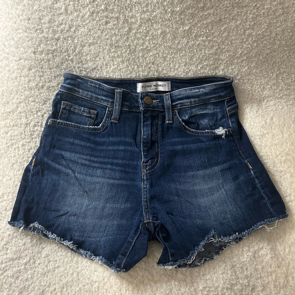 Flying Monkey Dark Blue Jean Shorts